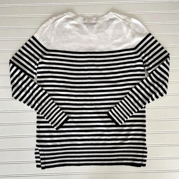 Gap XS Black & White striped lightweight sweater 100% Cotton - Picture 2 of 4